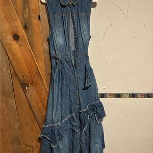 Free people Denim Sleeveless Dress